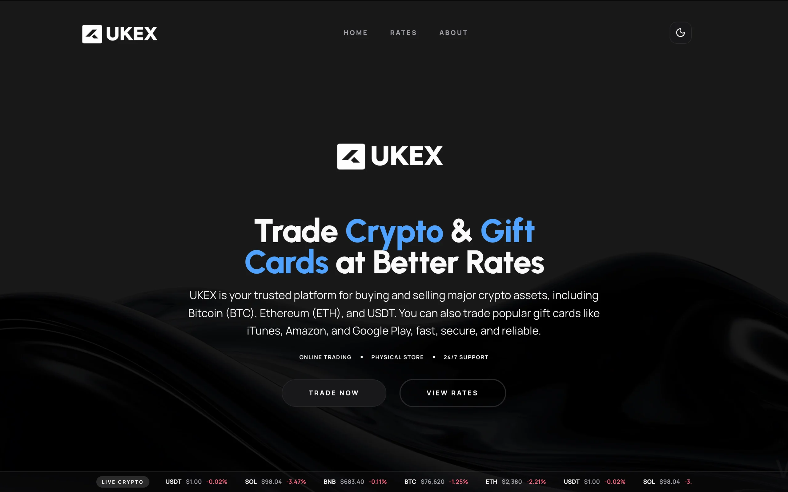 Dark mode, resolved separately rather than inverted.
